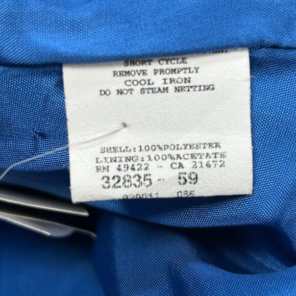 Jessica McClintock Gunne Sax Blue Satin Tulle Party Dress Size 9 - Picture 11 of 12